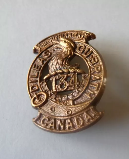 WW1 CEF 134th Battalion 48th Highlanders Collar Badge