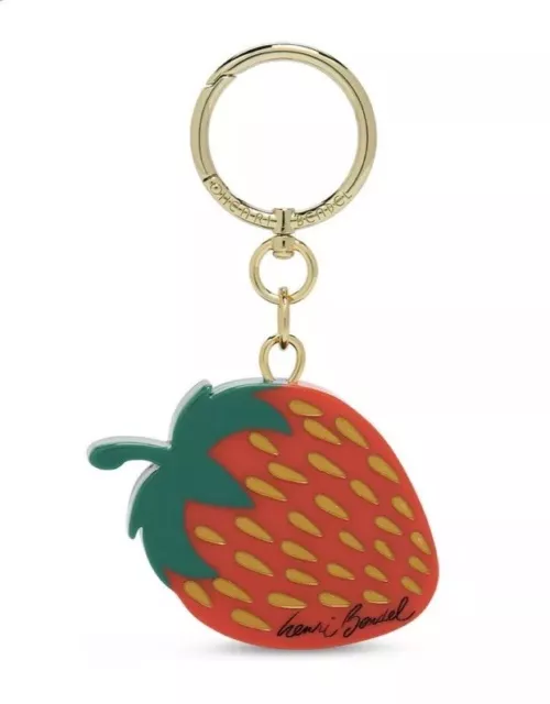 Henri Bendel Strawberry Bag Charm Key Fob Keychain Nwt