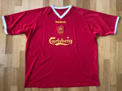FC Liverpool EC Cup MAGLIA XXL 2001 2003 REEBOK SHIRT JERSEY CARLSBERG x309 