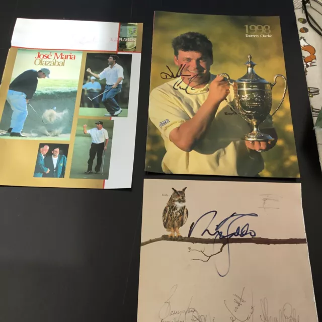 Golf Multi Signed Loose Pages From 1999 B and H Open, obtained Personally