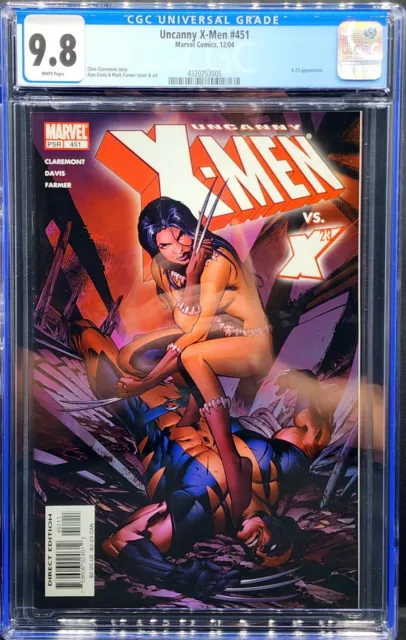 Uncanny X-Men #451  (Vol. 1, 1981) CGC 9.8 NM/M, App. of X-23, 2004, Claremont
