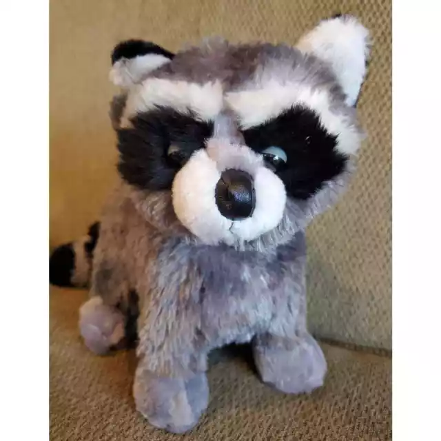 Aurora Raccoon Soft Fuzzy Plush Stuffed Animal Jan 2015 Hand-made in Indonesia