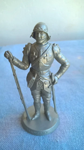 Mokarex Jeu d’échecs figurine gris Louis XI Couleuvrinier Années 60