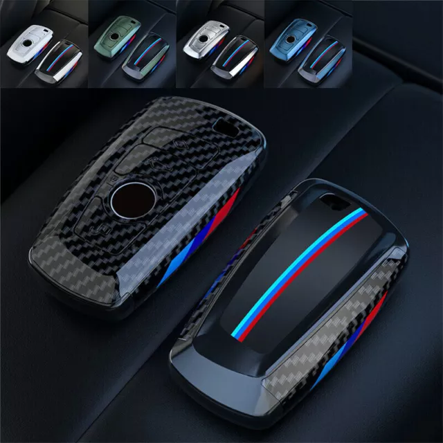 Carbon Fiber Shell Skin Car Remote Key Fob Case Cover For BMW 3 5 7 Series X2 X5