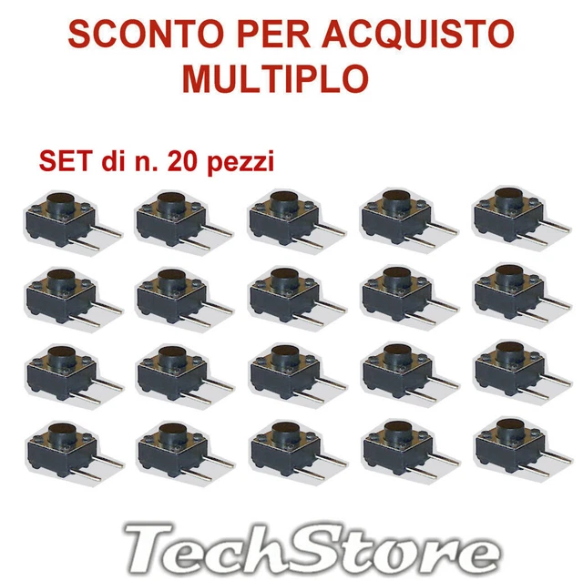 50 Pz Mini Tact Touch Micro Interruttore 3x6x2.5mm 2Pin SMD - Foto 10