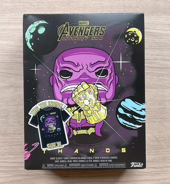 Funko Pop Marvel Avengers Infinity War Thanos Box w/ XL Tee #289 + Protector