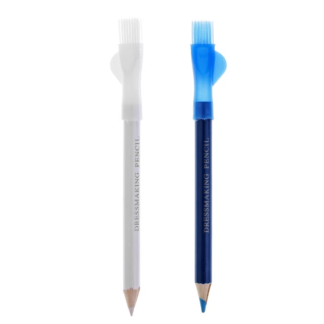 2 Stück Schneider Nähkreide Bleistift mit Bürste Stoffmarker Stifte