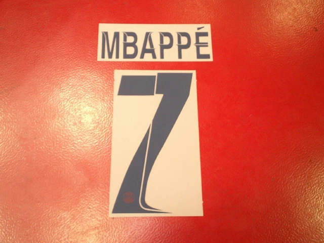Flocage officiel Mbappe N°7 ligue des champions PSG 2023
