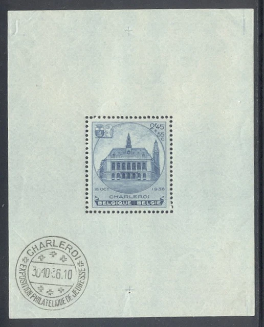 Belgique #B179 Nh Menthe - 1936 Charleroi S/S POUR