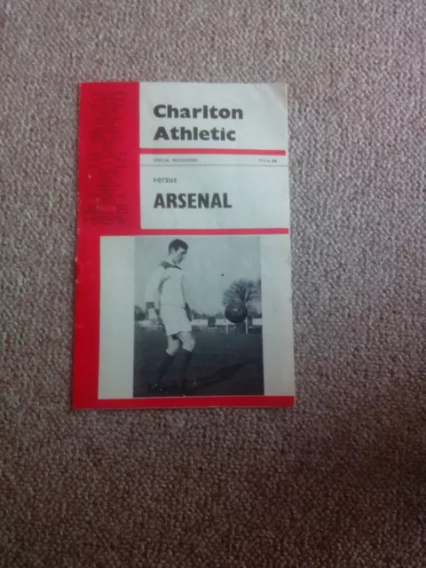 Charlton v Arsenal Programme 7th April 1967 Friendly Match