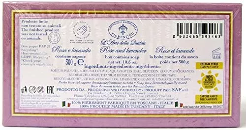 Saponificio Artigianale Fiorentino Sunrise Rose and Lavander Barre de Savon I... 3