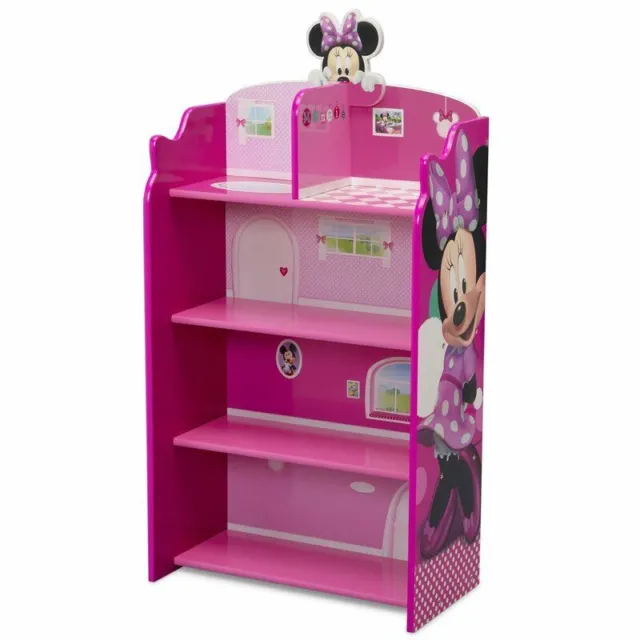 Delta Children Disney Minnie Mouse Wooden Playhouse 39.5'' Bookcase CBKE1225 3