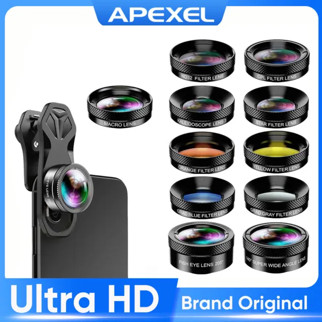 APEXEL 11 in 1 Universal Wide Macro Full Color/Grad Filter CPL Star Filter Kit