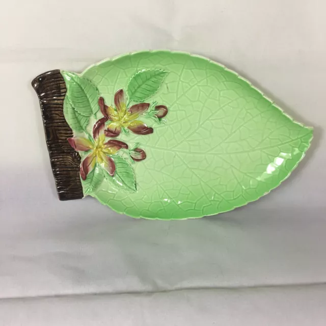 Vintage Carltonware Green Apple Blossom Leaf Trinket Pin Dish