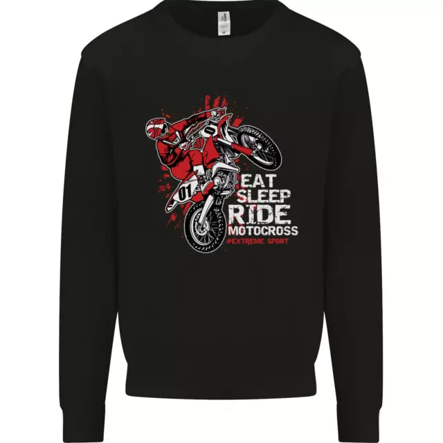 Eat Sleep Ride Motocross Dirt Bike MotoX Kids Sweatshirt Jumper