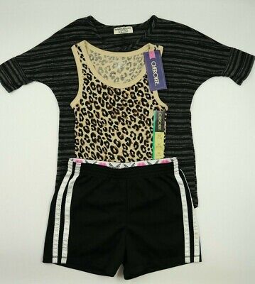 Girls Bobbie Brooks  Cherokee Lot 3 T-Shirt Tank Shorts Outfit Set Size M 7/8