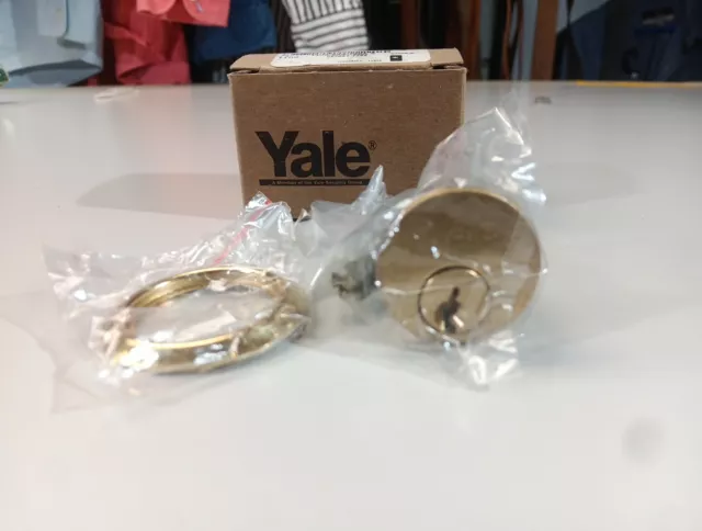 Yale Brass Night-latch Replacement Cylinder & 2 Keys Rim Barrel Door Lock Fit