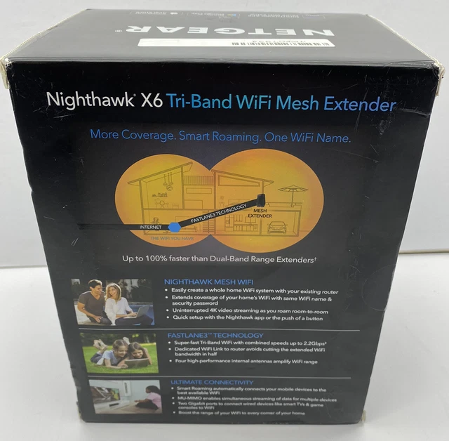 Netgear Nighthawk X6 AC2200 Estensore rete WIFI tri-band EX7700-100UK in scatola 10