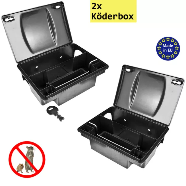 2x Köderstation Multitbox Köderbox Mäusebox Nagerköderstation Rattenbox Petigi