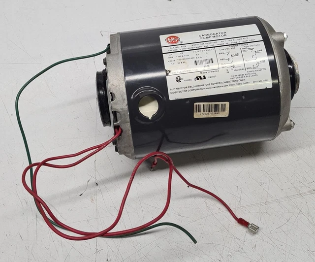NIDEC 6048 S55JXNSW-7302 1/2 HP 1725/1425 RPM Carbonator Pump Motor