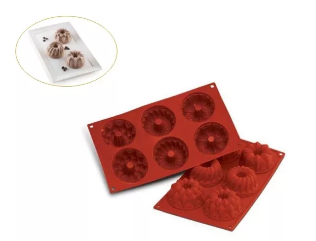 Stampo Fantasy 6 ciambelle Silikomart SF061 silicone torta multiporzione - Rotex