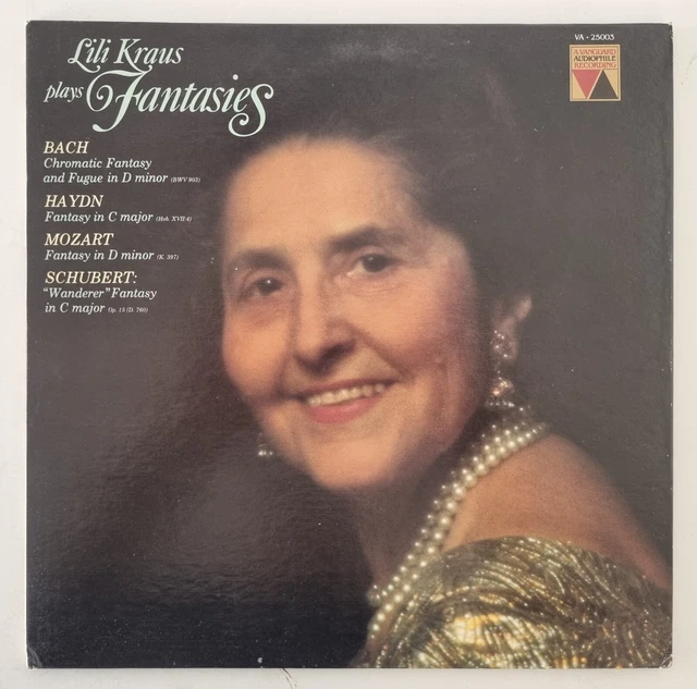 Lili Kraus Plays Fantasies Bach Haydn Mozart Vanguard Audiophile US LP NM