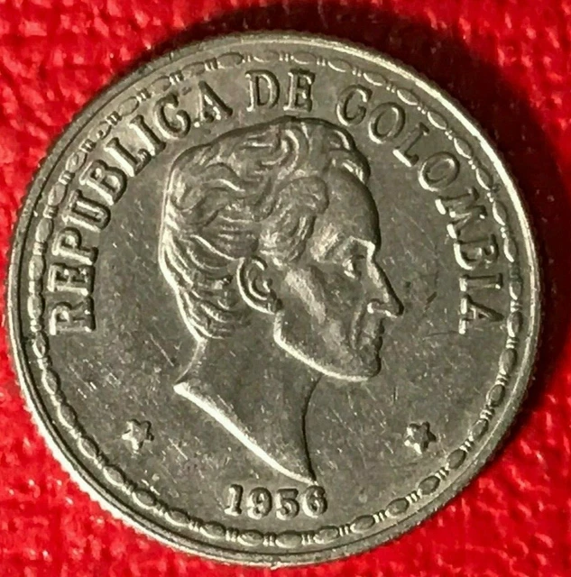 High Grade 1956 Colombia 20 Centavos Coin-Jun009