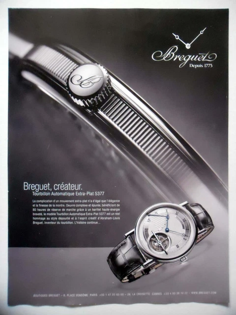 PUBLICITE-ADVERTISING :  BREGUET Tourbillon 5377  2014 Montres