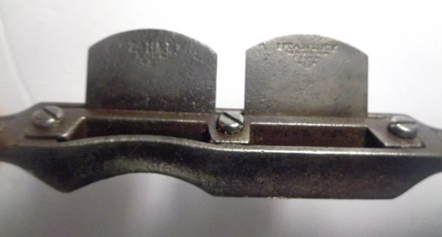 ANTIQUE  STANLEY DOUBLE IRON SPOKE SHAVE, No. 60 w/"V TRADEMARK" c1914-1918.