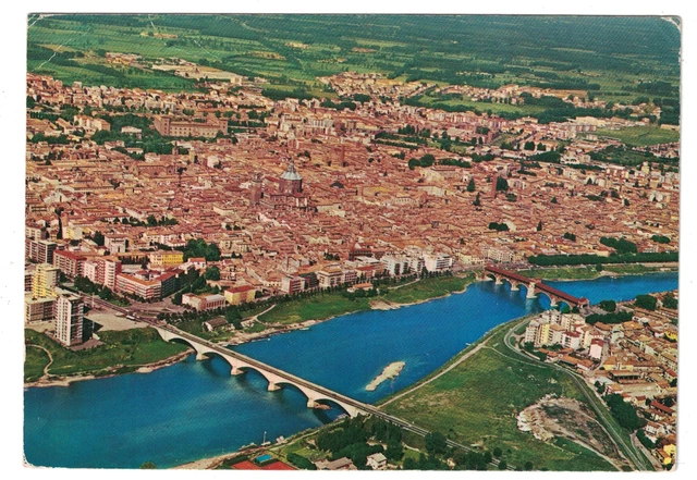 PAVIA città - panorama VEDUTA AEREA su cart.NV ediz.GM