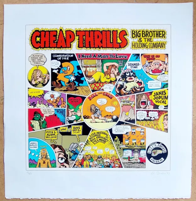 Cheap Thrills Big Brother Band R Robert Crumb Original Serigraph Signed Print