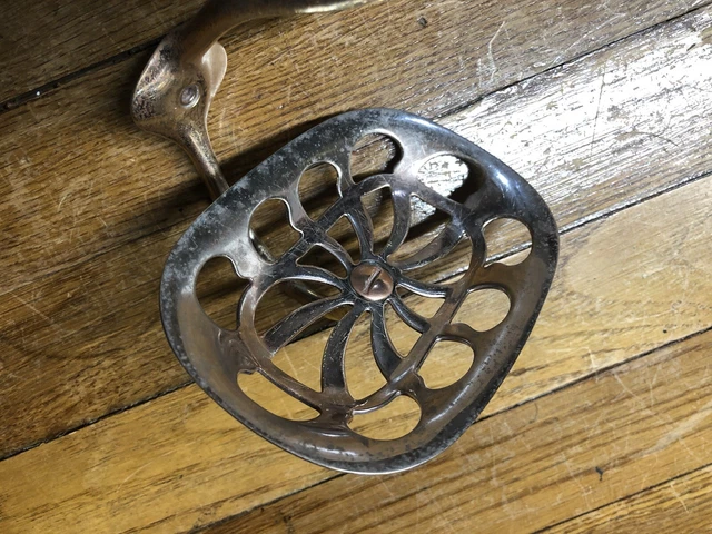 Antique Victorian San O La Nickel Plated Solid Brass Soap Dish  Cup Holder 3