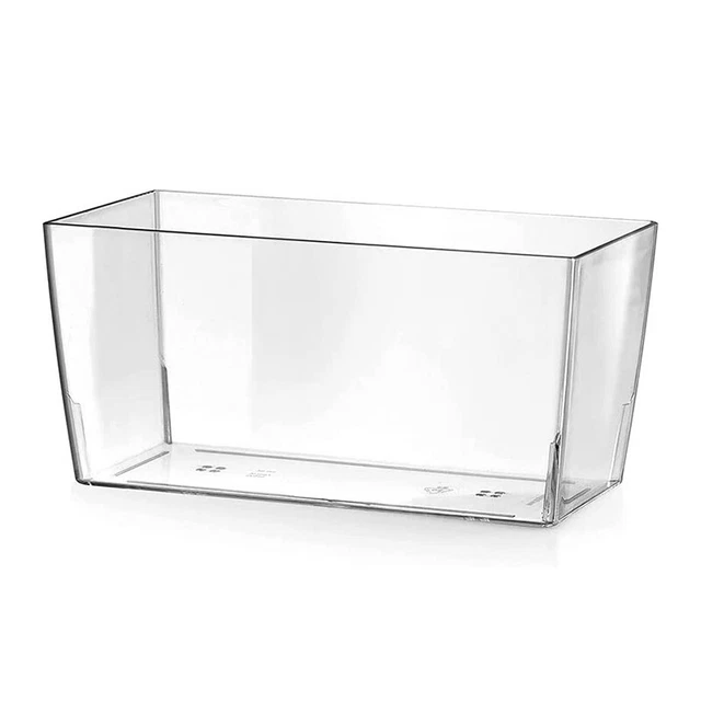 Giftale - Vaso in plastica trasparente, altezza 15,2 cm, in vetro
