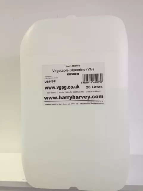 Glycerine Glycerol Glycerin 25kg 20 L Kg Food Grade Vegetable Soap Making  E422