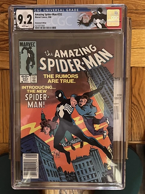 AMAZING SPIDERMAN #252 CGC 9.2 White pages 1st Black Costume NEWSSTAND VENOM