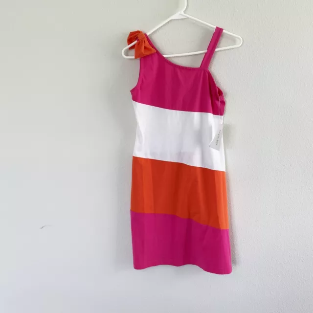 KC Parker Sleeveless Dress Girls Size 16 Orange Pink Color block NWT Flaw