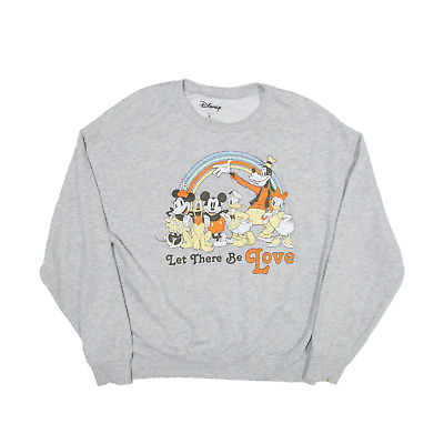 DISNEY Mickey Goofy Sweatshirt Grey Girls XL