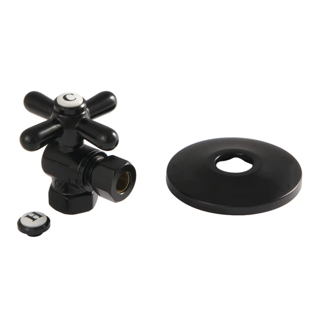 Kingston Brass CC3310.XK Vintage 1-5/8" Brass Angle Stop Valve - Black