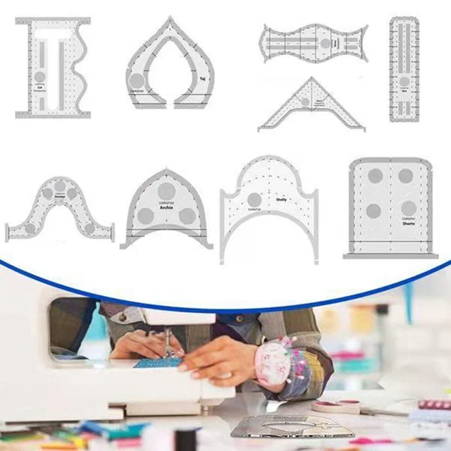 Acryl Quilten-Vorlagen Nähen Schablonen-Patchwork Lineal Nähen DIY Craft Tool