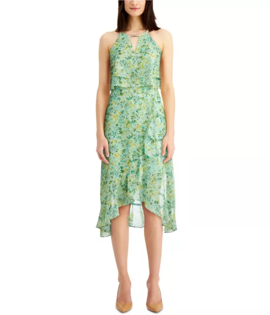 Kensie Womens Floral Layered Midi Dress