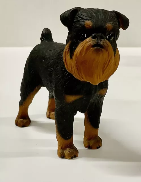 Rare Vintage Black & Tan Brussels Griffon Figurine