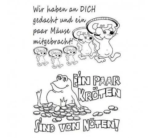 Efco Stempel Clear „Wir haben an DICH gedacht und“, transparent, A7/ 74 x 105 mm