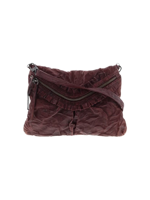 Treesje Women Brown Leather Crossbody Bag One Size
