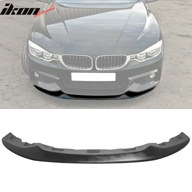 2014-2020 BMW F32 F33 F36 E Style Unpainted Black Front Bumper Lip PU