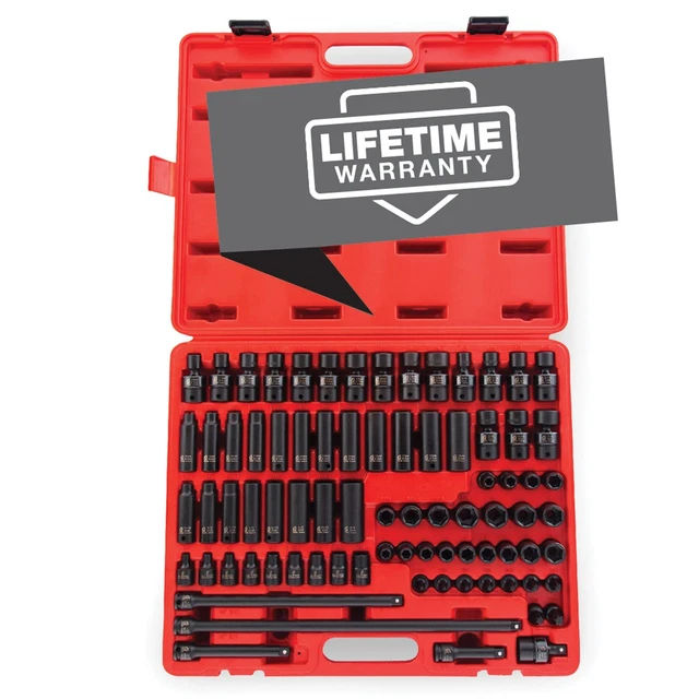 SUNEX 80-PIECE 3/8& Drive Master Impact Socket Set - SAE/Metric, 5/16 ...