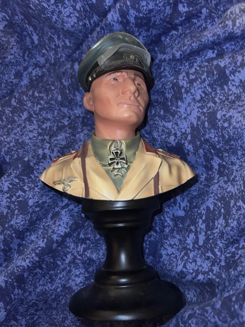G Rommel THE COLLECTORS SHOWCASE General Feldmarschall Erwin Rommel Mini Head ...