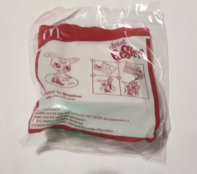 McDonalds Littlest Pet Shop BUNNY IN MEADOW Toy Kids MINT 2012 Malaysia McD New