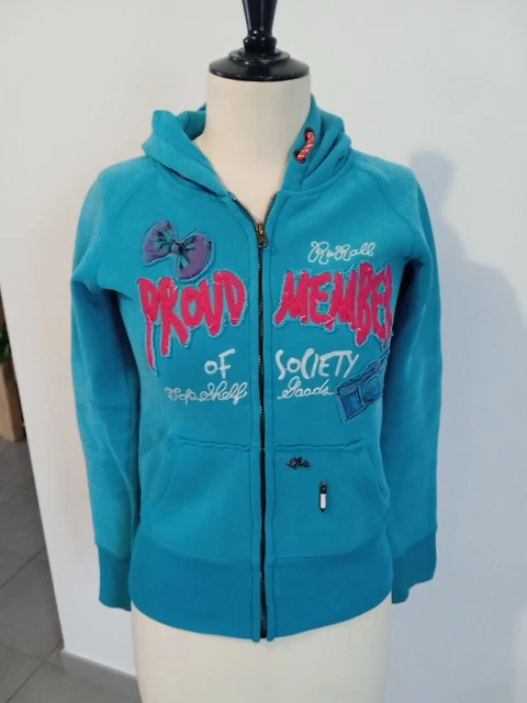 Sweat CKS,  a capuche, , Fille, 14 ans, Bleu ,  A14