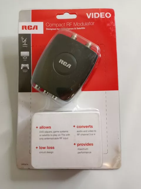 RCA Converter Kit CRF907A RF Modulator A/V -to- RF Coax Coaxial For DVD New