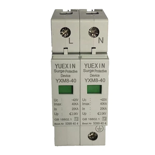 1 X 2P 40KA Dc Photovoltaïque Surge Protection Lightnings Protection Parafoudre